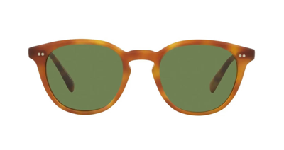 Pre-owned Oliver Peoples Desmon Sun Ov 5454su Semi Matter Havana/vibrant Green Sunglasses
