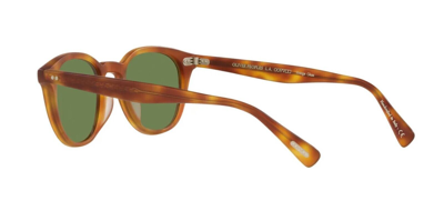 Pre-owned Oliver Peoples Desmon Sun Ov 5454su Semi Matter Havana/vibrant Green Sunglasses