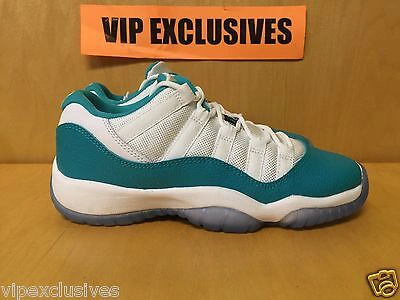 Pre-owned Nike Kids'  Air Jordan 11 Retro Xi Low Aqua Gs Gg Teal Green Volt Ice Black 580521 143