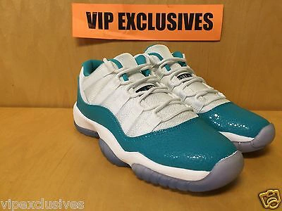Pre-owned Nike Kids'  Air Jordan 11 Retro Xi Low Aqua Gs Gg Teal Green Volt Ice Black 580521 143