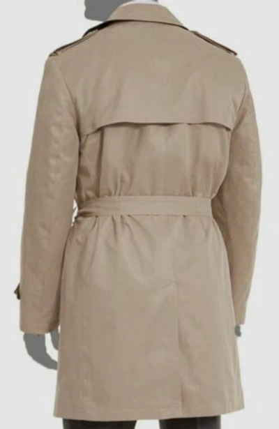 Pre-owned Lauren Ralph Lauren $495 Ralph Lauren Men's Beige Lowry Double-breasted Raincoat Jacket Size 48l