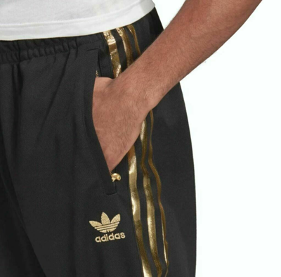 Pre-owned Adidas Originals Men's  Superstar 24k Cuffed Track Pants Medium Gk0656 In Black