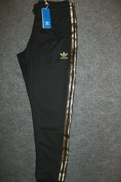 Pre-owned Adidas Originals Men's  Superstar 24k Cuffed Track Pants Medium Gk0656 In Black