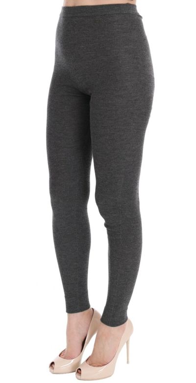 Pre-owned Dolce & Gabbana Tights Pants Gray Cashmere Stretch Waist It40 / Us6 / S Rrp $840