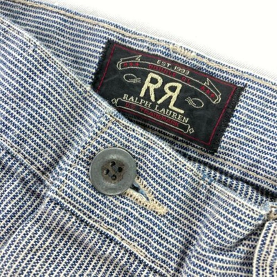 Pre-owned Vtg Ralph Lauren Men's Railroad Conductor Engineer Stripe Pants  Blue • 34x30