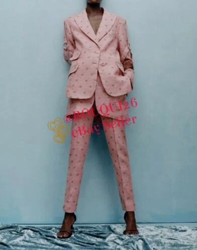 Pre-owned Zara Limited Edition Embroidered Skirted Pants Vogue Cfda Pink Ref: 4043/097