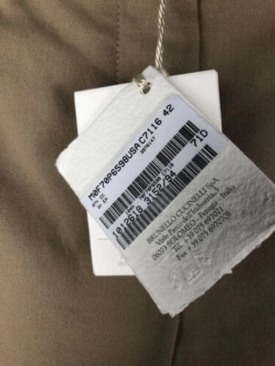 Pre-owned Brunello Cucinelli $995  Womens Pants Beige Brown Size M Medium 42 6