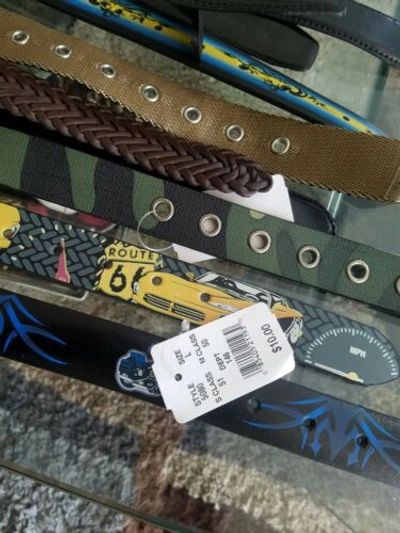 Pre-owned Multiple- Cherokee, Arizona, Sonoma,faded Glory Etc 1000 Lot Assorted Leather Boys Belts Huge Resale Collection All In Black, Tan, Brown Etc