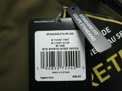 Pre-owned The North Face Womens  Purist 3l Shell Ski Waterproof Pants Gore Tex $450 In Green