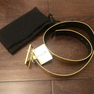 Pre-owned Dior Christian  Womens Belt In Gold