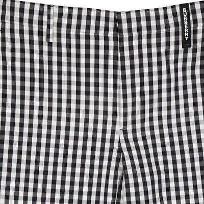 Pre-owned Burberry Men's Black Gingham Technical Wool Wide-leg Tailored Trousers, Brand In Multicolor