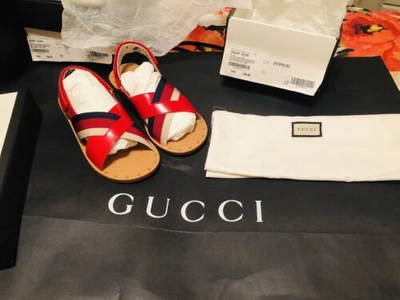 Pre-owned Gucci Kids Sandals In Red