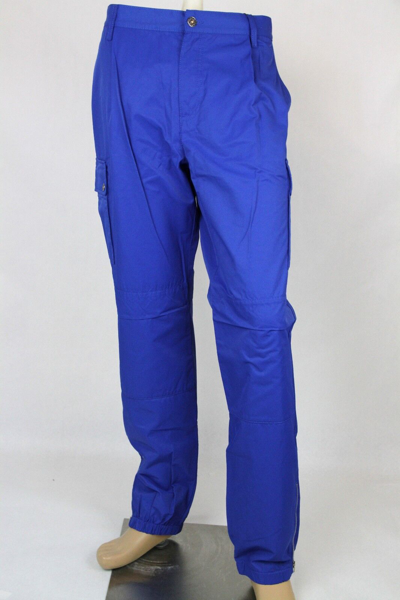 Pre-owned Gucci $940 Authentic  Mens Blue Casual Pants Brb Web Detail 353587 4372