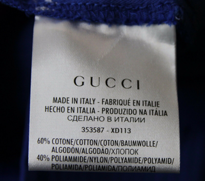 Pre-owned Gucci $940 Authentic  Mens Blue Casual Pants Brb Web Detail 353587 4372