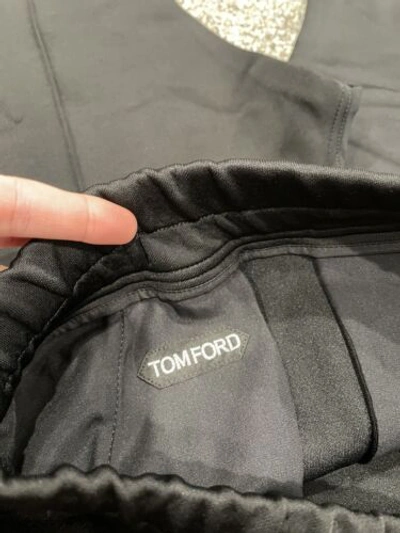 Pre-owned Tom Ford 52 Polyamide Viscose Blend Sweat Pant Black Capri Msrp $1,640 D1