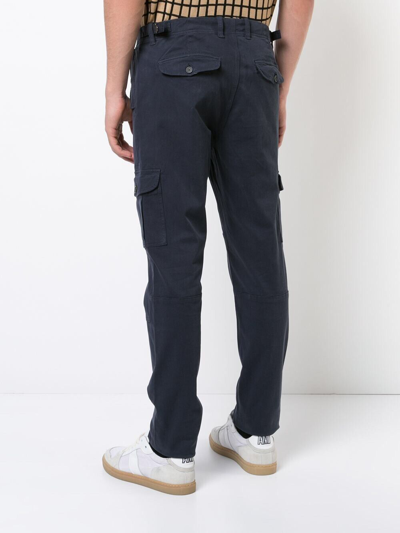 MICHAEL BASTIAN Pre-owned Men's Cargo Pants Utility Stretch Twill Trousers Size 36 In Blue