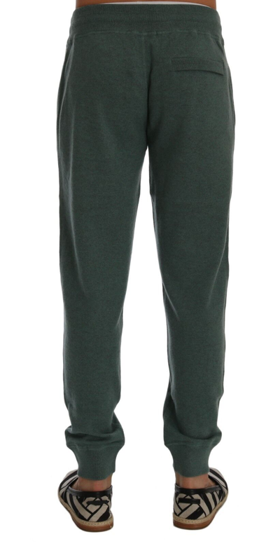 Pre-owned Dolce & Gabbana Pants Sport Trousers Green Cashmere Gym Training S. S Rrp $1400