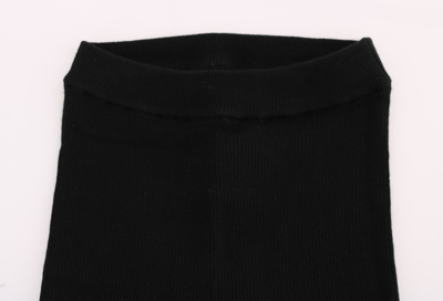 Pre-owned Dolce & Gabbana Tights Skirt Pants Black Cashmere Silk It38 / Us4 /xs Rrp $840