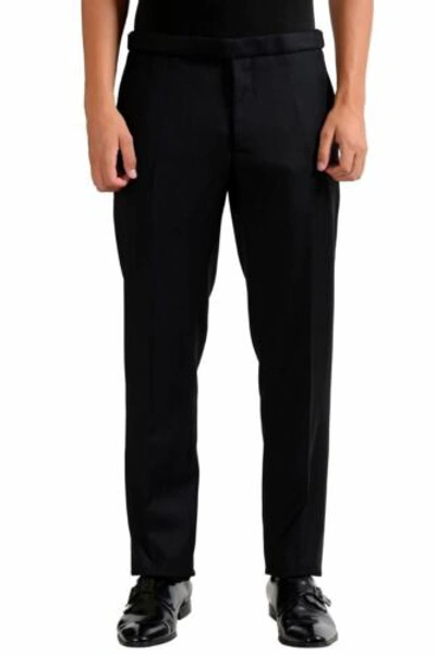 Pre-owned Dior Christian  Men's 100% Wool Black Dress Pants Size 28 30 32 34 36