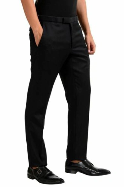 Pre-owned Dior Christian  Men's 100% Wool Black Dress Pants Size 28 30 32 34 36