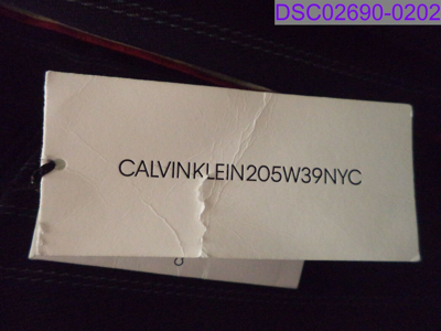 Pre-owned Calvin Klein Men's Size 38  205w39nyc Stripe Uniform Pant Navy 84mwpa12 In Blue