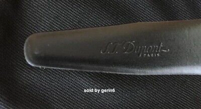 Pre-owned St S.t. Dupont 30mm Black Belt, Palladium Diamond Head Buckle, 7150440, In Box
