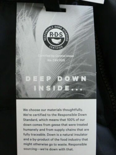 Pre-owned Lululemon Navy Blue Goose Down Long Hooded Brave The Cold Parka Jacket 4