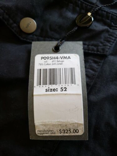 Pre-owned John Varvatos $325  Black Pants Super Rare W Snap Buttons Size 52