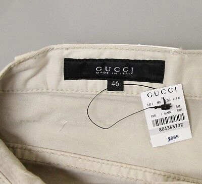 Pre-owned Gucci $565 Authentic  Mens Dirty Washed Casual Pants Eu 46/us 30 Beige 269312
