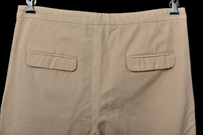 Pre-owned Brunello Cucinelli Beige Cotton Cashmere Flat Front Dress Pants 6 (eu 42)