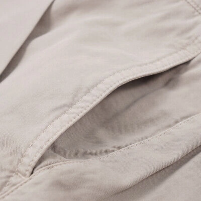 Pre-owned Brunello Cucinelli $725  Stone Beige Button-fly Cotton Pants 39 (eu 56)