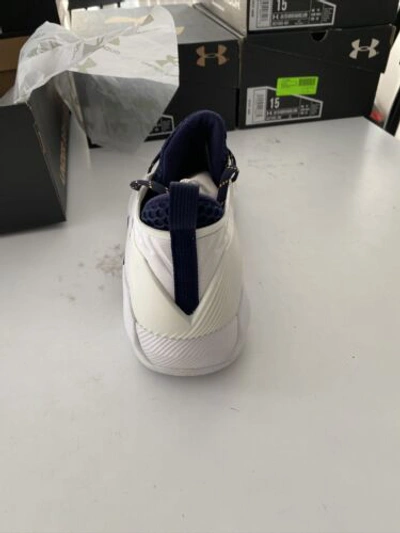 Pre-owned Under Armour Team Issue  Cal Golden Bears Ua Drive 4 Low Tb 3020414-102 Size 14 In White