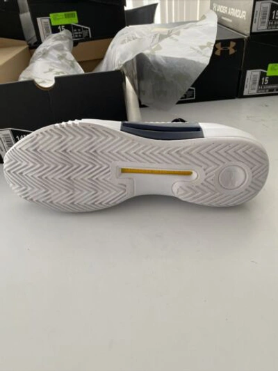 Pre-owned Under Armour Team Issue  Cal Golden Bears Ua Drive 4 Low Tb 3020414-102 Size 14 In White