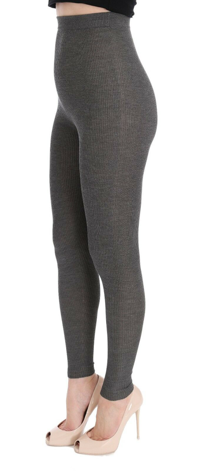 Pre-owned Dolce & Gabbana Pants Tights Gray Cashmere Stretch Waist It40 / Us6 / S Rrp $740