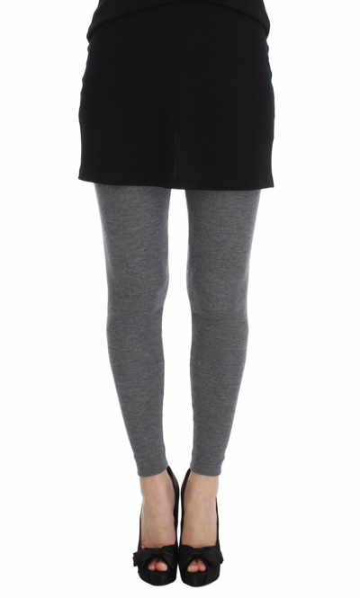 Pre-owned Dolce & Gabbana Pants Tights Gray Cashmere Stretch Waist It40 / Us6 / S Rrp $740