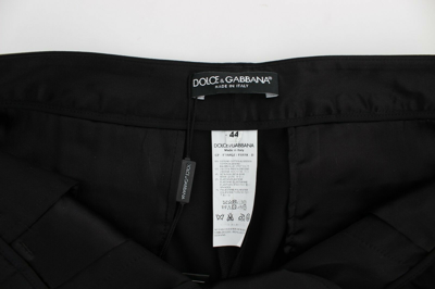 Pre-owned Dolce & Gabbana Pants Black Cotton Stretch Torero Capris It36 /us2 /xs Rrp $1300