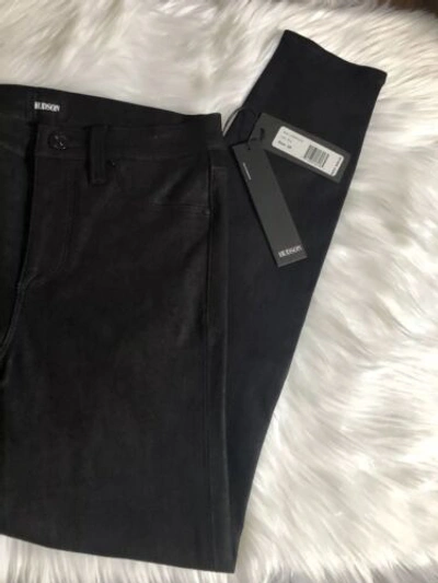 Pre-owned Nico Midrise Hudson Sz 26  Suede Lamb Leather Super Skinny Pants Black $950