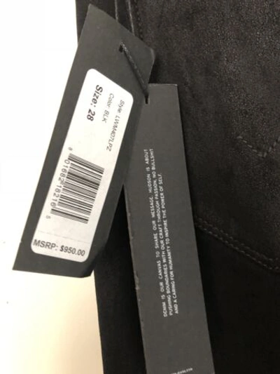 Pre-owned Nico Midrise Hudson Sz 26  Suede Lamb Leather Super Skinny Pants Black $950