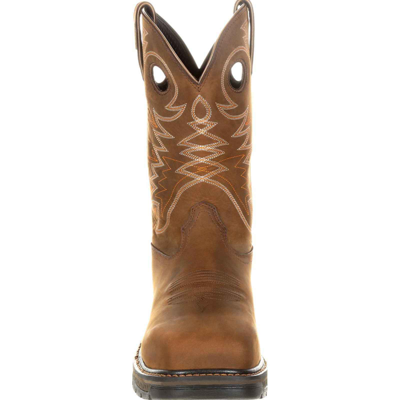 Pre-owned Georgia Boot Men's Carbo-tec Alloy Toe Waterproof Pull-on Boot Gb00224 In Brown