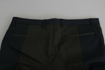 Pre-owned Dolce & Gabbana Pants Cotton Blue Gray Stripes Trouser It48 / W34 / M Rrp $700