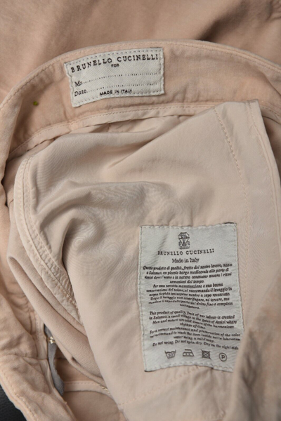 Pre-owned Brunello Cucinelli Beige Soft Cotton Loose Fit Flare Dress Pants 6 (eu 42)