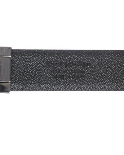 Pre-owned Zegna Belt Double Face Leather Italy Man Black Breax1503a Ner Sz.110 Make Offer