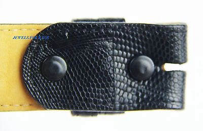 Pre-owned David Yurman Black Teju Lizard Belt 1,5" Wide Size 50 Made In Usa Brand
