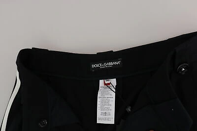 Pre-owned Dolce & Gabbana Pants Black Lemon Embellished Palazzo Cropped It40/ Us6 /s $2100