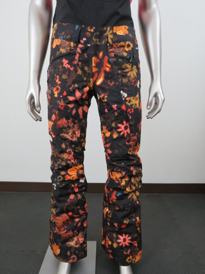 Pre-owned The North Face Womens Xs Freedom Shell Waterproof Snow Ski Pants  Bibs Floral In Floral Pattern Print / Tnf Black | ModeSens