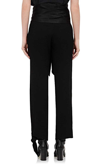 Pre-owned Jw Anderson J.w.anderson Crepe Sash-tie Trousers, Wmn's Sz 8uk, Msrp $1215, Made In Belgium In Black