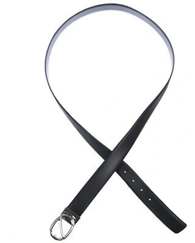 Pre-owned Zegna Belt Double Face Leather Italy Man Black Zpj45f408b Nvn Sz.105 Make Offer