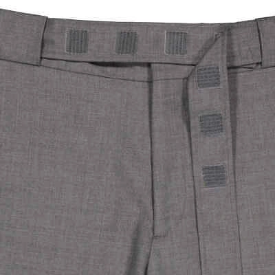 Pre-owned Burberry Charcoal Grey Wool English Fit Tailored Trousers With Belt Detail, In Multicolor