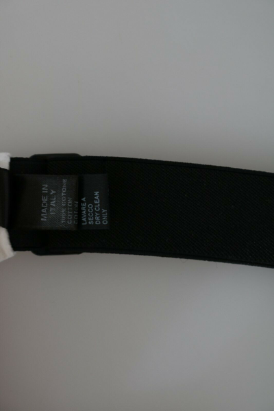 Pre-owned Dolce & Gabbana Cummerbund White Men Waist Belt Cotton S. It56 /2xl Rrp $450