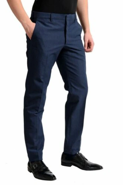 Pre-owned Prada Men's Dark Blue Flat Front Dress Pants Size 28 30 32 34 36